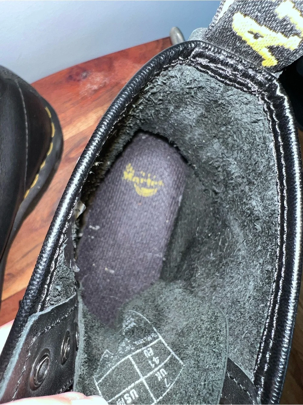 Dr Martens 1460 Black Leather 8 Eye Combat Boots US Men 8 UK 7 EU 41